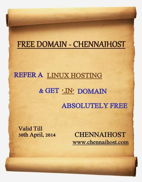Refer a Hosting & Get ‘.in’ Domain Free